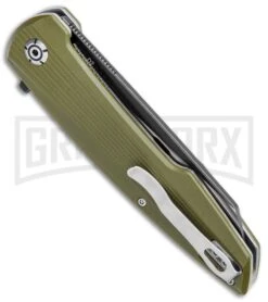 QSP Phoenix OD Green G-10 Liner Lock Knife - Two-Tone Plain -Knivesand Tools Shop QSP Phoenix LL OD Green G 10 TT QS108 B BHQ 113396 jr side large
