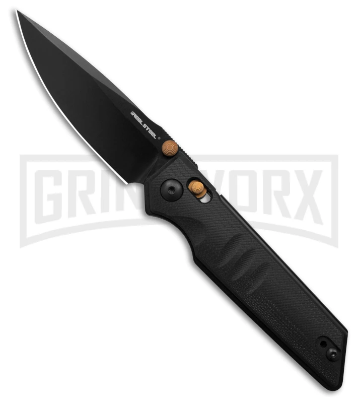 Real Steel Sacra Black G-10 Pocket Knife - Black Plain Real Steel Sacra Black G-10 Pocket Knife - Black Plain -Knivesand Tools Shop Real Steel Sacra Knife Black G 10 3in Black BHQ 182828 td large