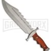 Rite Edge Bowie Gator Back Pakkawood Fixed Blade Knife - Satin Plain -Knivesand Tools Shop Rite Edge Bowie Gator Back Pakkawood satin plain BHQ 72760 er large