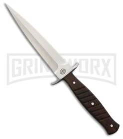 Rite Edge Bundeswehr Trench Black Fixed Blade Knife - Satin Plain