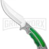 Rite Edge Gentleman Hunter Bowie Green Fixed Blade Knife - Satin Plain -Knivesand Tools Shop Rite Edge Gentleman Hunter Bowie Green Fixed Blade Satin GX 25976 jr large