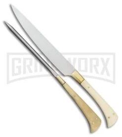 Rite-Edge Medieval Utensil Set White/Bone Fixed Blade Knife - Bead Blast Plain