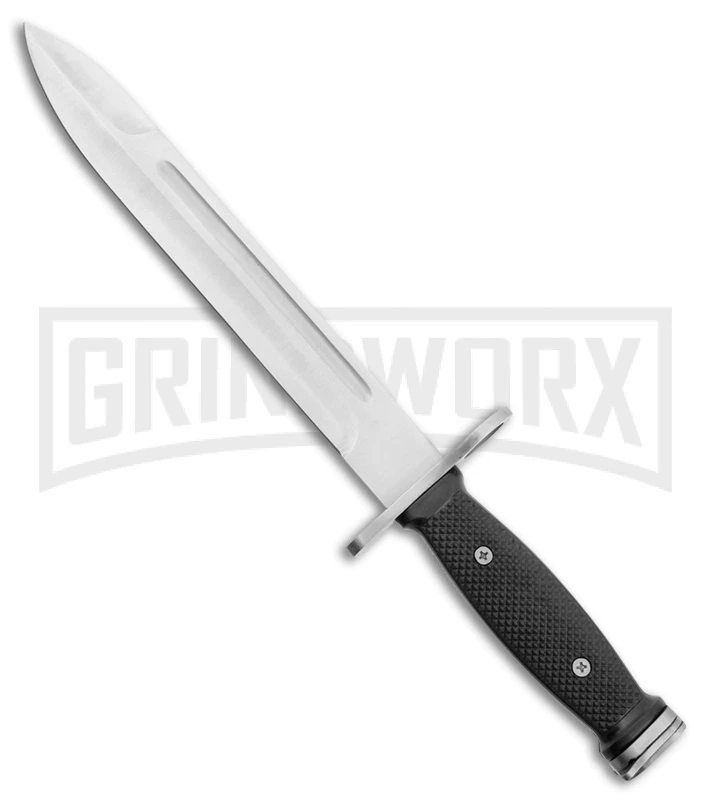 Rite-Edge Rendezvous Black Polymer Fixed Blade Knife - Satin Plain Rite-Edge Rendezvous Black Polymer Fixed Blade Knife - Satin Plain -Knivesand Tools Shop Rite Edge Rendezvous Satin BP 20613 jr large