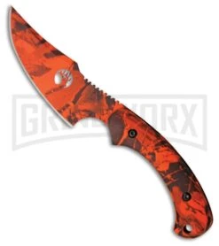 Rite Edge Skinner Bold Blaze Orange Fixed Blade Knife - Orange Plain