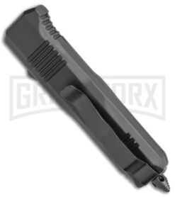 Switchblade Systems Ultro Black D/A OTF Automatic Knife - Black Serr -Knivesand Tools Shop Rumble Black DA OTF Auto Black Serr GX 36978 jr side large