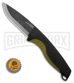 SOG Aegis FX Indigo Black/Moss Green GRN Fixed Blade Knife - Black SW Plain -Knivesand Tools Shop SOG Aegis FX Black and Moss Green BHQ 175575 td size large