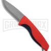 SOG Aegis FX Rescue Red/Indigo Blue Fixed Blade Knife - Stonewash Plain
