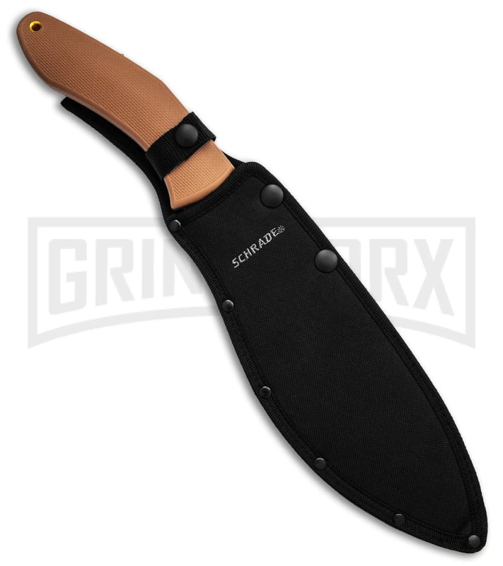 Schrade 17" Machete Brown Rubber Fixed Blade - Black Plain (Box) Schrade 17" Machete Brown Rubber Fixed Blade - Black Plain (Box) -Knivesand Tools Shop Schrade 17in Machete Box New 2020 BHQ 113759 td sheath jr large