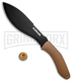 Schrade 17" Machete Brown Rubber Fixed Blade - Black Plain (Box) 5 Schrade 17" Machete Brown Rubber Fixed Blade - Black Plain (Box) -Knivesand Tools Shop Schrade 17in Machete Box New 2020 BHQ 113759 td size jr large