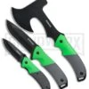 Schrade Three Piece Green Rubber Outdoor Combo Pack -Knivesand Tools Shop Schrade 3 Piece Outdoor Fixed Folder Axe Green Rubber Set SCP17 36CP BHQ 75970 jr large