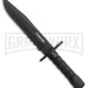 Schrade Combat Knife Black TRP Fixed Blade - Black Serr