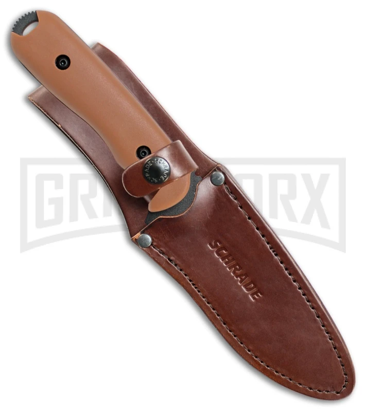 Schrade Frontier Brown Grivory Fixed Blade Knife - Black SW Schrade Frontier Brown Grivory Fixed Blade Knife - Black SW -Knivesand Tools Shop Schrade Frontier brown grivory black sw SCHF42D BHQ 62025 er sheath large