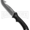 Schrade Guthook Black TPE Fixed Blade Knife - Gray Plain -Knivesand Tools Shop Schrade Guthook black TPE gray BHQ 62022 er large