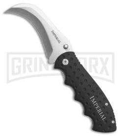 Schrade Imperial Condor Beak Black Aluminum Liner Lock Knife - Satin Plain