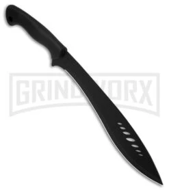 Schrade Large Kukri Machete Black Rubber Fixed Blade - Black Plain 3 Schrade Large Kukri Machete Black Rubber Fixed Blade - Black Plain -Knivesand Tools Shop Schrade Large Kukri Machete BHQ 119709 td spine large