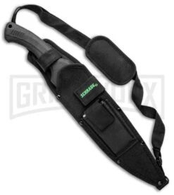 Schrade Mini-Bolo II Black Machete Knife - Black Plain -Knivesand Tools Shop Schrade Mini Bolo II Machete Rubber Black 1100056 BHQ 93634 jr sheath large