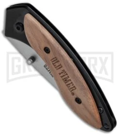 Schrade Old Timer Walnut Wood Clip Folder & Fixed Blade Knife Combo -Knivesand Tools Shop Schrade Old Timer 2 Piece Clip Folder Fixed Combo Set of 2 OTP17 22CP BHQ 75972 jr folder spine large