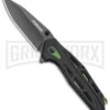 Schrade SCH U.G. Green/Black Folding Knife - Black Plain 1100044 -Knivesand Tools Shop Schrade SCH U.G. Liner Lock Knife Green Black Black BHQ 93632 kp open large