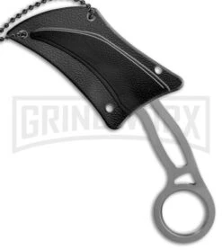 Schrade Karambit Fixed Blade Neck Knife - Gray Plain 4 Schrade Karambit Fixed Blade Neck Knife - Gray Plain -Knivesand Tools Shop Schrade SCH111 karambit neck knife gray BHQ 61893 er sheath large