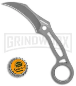 Schrade Karambit Fixed Blade Neck Knife - Gray Plain 5 Schrade Karambit Fixed Blade Neck Knife - Gray Plain -Knivesand Tools Shop Schrade SCH111 karambit neck knife gray BHQ 61893 er size large