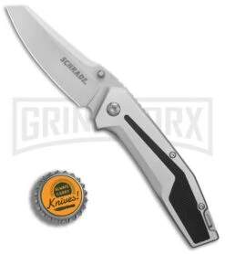 Schrade SCH705 Aluminum/Rubber Folding Knife - Bead Blast -Knivesand Tools Shop Schrade SCH705 Aluminum Rubber BB BHQ 81957 er bottlecap large