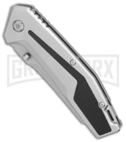 Schrade SCH705 Aluminum/Rubber Folding Knife - Bead Blast -Knivesand Tools Shop Schrade SCH705 Aluminum Rubber BB BHQ 81957 er spine large