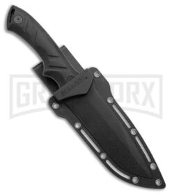 Schrade SCHF31 Fixed Blade Knife - Gray Plain -Knivesand Tools Shop Schrade SCHF31 DP Fixed Blade Black TPE Gray BHQ 28765 jr sheath large