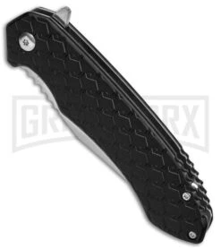 Schrade Scramble Black Aluminum Liner Lock Knife - Satin Plain -Knivesand Tools Shop Schrade Scramble LLK Black Aluminum 3in Satin BHQ 140097 td spine large