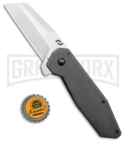 Schrade Slyte Frame Lock Knife Black Stainless Steel - Satin Plain -Knivesand Tools Shop Schrade Slyte FL Black SS Satin BHQ 140060 jr bottlecap large