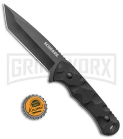Schrade Regime Black G-10 Tanto Fixed Blade Knife - Black Plain -Knivesand Tools Shop Schrade Tanto Fixed AUS 8 Steel Balck G 10 Black BHQ 125128 jr bottlecap large