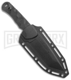 Schrade Regime Black G-10 Tanto Fixed Blade Knife - Black Plain -Knivesand Tools Shop Schrade Tanto Fixed AUS 8 Steel Balck G 10 Black BHQ 125128 jr sheath large