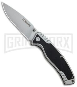 Schrade Ultra Glide Black G-10 Folding Knife - Stonewash Plain