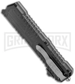 Schrade SCHOTF3B Viper OTF Assisted Opening Knife - Black Plain -Knivesand Tools Shop Schrade Viper OTF Assisted Opening Knife Black SCHOTF3B BHQ 11577 jr side large