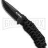 Schrade SCHF46 Black Paracord Neck Knife Fixed Blade - Black Plain -Knivesand Tools Shop Schrade full tang neck knife black paracord black SCHF46 BHQ 62027 er large