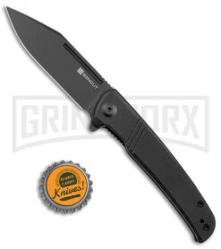 SENCUT Brazoria Black G-10 Liner Lock Knife - Black SW Plain -Knivesand Tools Shop Sencut Brazoria LL Black G 10 Black SW BHQ 164929 jr bottlecap large