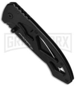 Smith & Wesson Black Folding Knife Combo - Set Of 2 -Knivesand Tools Shop Smith Wesson 2 Knife Black SWPROM 16 5CP BHQ 49196 jr knife 1 spine large