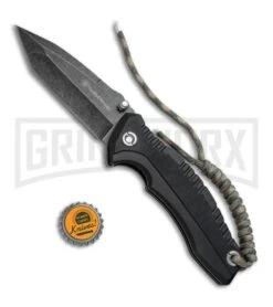 Smith & Wesson Black G-10 Tanto Folding Knife - Black SW Plain -Knivesand Tools Shop Smith Wesson G 10 LL Black Black SW SW604 BHQ 67524 jr bottlecap large