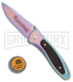Smith & Wesson Rainbow Reflection Folding Knife - Spectrum Plain 5 Smith & Wesson Rainbow Reflection Folding Knife - Spectrum Plain -Knivesand Tools Shop Smith Wesson Reflection rainbow spectrum BHQ 75354 er bottlecap large