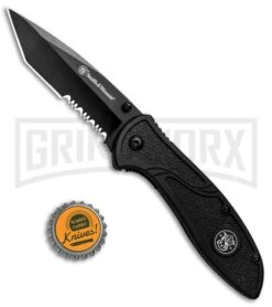 Smith & Wesson 1084310 Black Folding Knife - Tanto Black Serr 5 Smith & Wesson 1084310 Black Folding Knife - Tanto Black Serr -Knivesand Tools Shop Smith Wesson Tanto LL Black Black Serr 1084310 BHQ 80712 jr bottlecap large