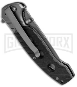 Smith & Wesson Black G-10 Clip Folding Knife - Gray Ti Plain 4 Smith & Wesson Black G-10 Clip Folding Knife - Gray Ti Plain -Knivesand Tools Shop Smith and Wesson Clip LL Black G 10 Gray 1100062 BHQ 93644 jr side large