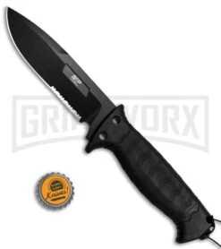 M&P Grip Swap Black Fixed Blade Knife - Black Serr 6 M&P Grip Swap Black Fixed Blade Knife - Black Serr -Knivesand Tools Shop Smith and Wesson Gripswap Small Large 1085886 BHQ 81341 jr bottlecap large