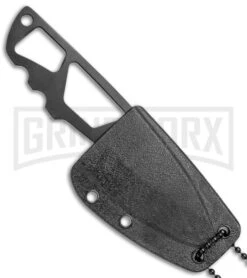 Smith & Wesson SW991 M&P Shield Fixed Blade Knife & Tool - Black Plain -Knivesand Tools Shop Smith and Wesson MP Shield Neck Knife Tool Black SW991 BHQ 78832 jr sheath large