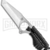 TB Outdoor S-Neck Gray Steel/ Paracord Fixed Blade Knife - Satin Plain