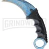 WarTech Spider Web Black Nylon Karambit Neck Knife - Blue Plain -Knivesand Tools Shop WarTech Spider Web Black Nylon Neck blue plain BHQ 81270 er large