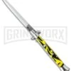 SKM AB 11" Italian Stiletto Yellow Swirl Killer Bee Automatic Knife - Dagger 2 SKM AB 11" Italian Stiletto Yellow Swirl Killer Bee Automatic Knife - Dagger -Knivesand Tools Shop ab 11in yellow swirl dagger cm large