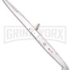 A.G.A. Campolin 9" Sicilian Ring Pull White Pearlex Automatic Knife - Bayonet 1 A.G.A. Campolin 9" Sicilian Ring Pull White Pearlex Automatic Knife - Bayonet -Knivesand Tools Shop aga campolin sicilian ring pull white pearlex large