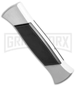 AKC 777 Blackfinger White/Black OTF Automatic Knife - Flat Grind Satin Plain 3 AKC 777 Blackfinger White/Black OTF Automatic Knife - Flat Grind Satin Plain -Knivesand Tools Shop akc 777 white satin flat side cm large