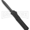 AKC F-20 Black D/A OTF Automatic Knife - Dagger Black Plain -Knivesand Tools Shop akc f 20 da otf auto black aluminum black dagger BHQ 177898 jr large