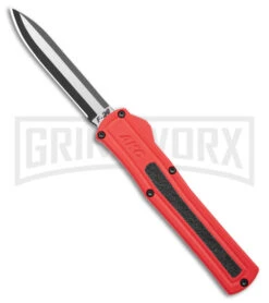 AKC F-20 Red D/A OTF Automatic Knife - Two Tone Plain