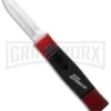AKC Minion Concord Red/Black OTF Automatic Knife - Dagger Satin Plain -Knivesand Tools Shop akc minion red black dagger cm bhq 31090 large